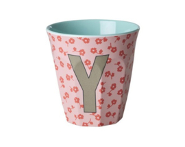 Melamine alfabet beker letter Y - Rice