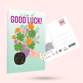 Tea postcard Good Luck | The Cabinet of Curiositeas