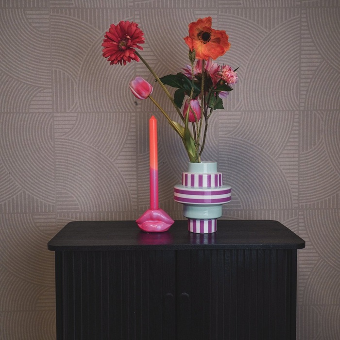 Vaas streep neonroze mintgroen