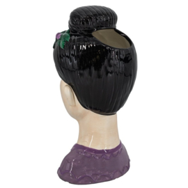 Vaas Vrouw met bloemenkrans - Lila