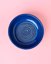 Raspkom keramiek Blauw gestreept medium - Tierra Cocida