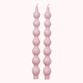 Set 2 Curved candles - Soft pink | Rice