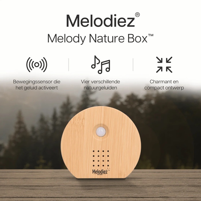 Geluidsboxje met verschillende geluiden Donker hout - Melodiez