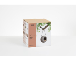 Vogel(voeder)huisje keramiek Lisa wit - Singing Friend