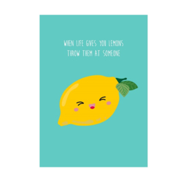 Postkaart | When live gives you lemons