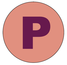 Letter P Onderzetter - LabelR