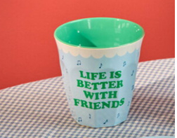 Melamine beker Blue Snoopy print - Rice