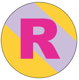 Letter R Onderzetter - LabelR