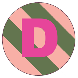 Letter D Onderzetter - LabelR