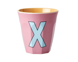 Melamine alfabet beker Letter X - Rice