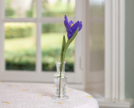 Krokus van vilt Blauw - Sjaal met Verhaal