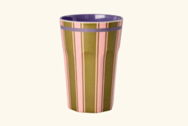 Hoge melamine beker Stripe delight - Rice