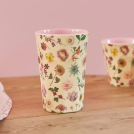 Hoge melamine beker - Floras Dream print