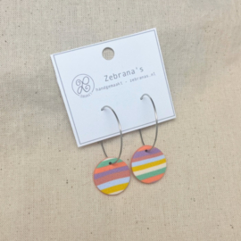 Oorbellen ringen met bedel Streep - Zebranas