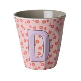 Melamine alfabet beker letter D - Rice