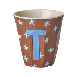 Melamine alfabet beker letter T - Rice