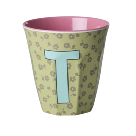 Melamine alfabet beker letter T - Rice