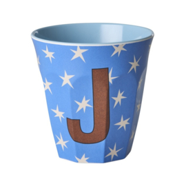 Melamine alfabet beker letter J - Rice