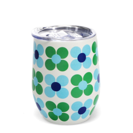 Travel cup Daisy blauw/groen - Rex London