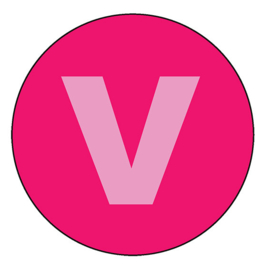 Letter V Onderzetter - LabelR