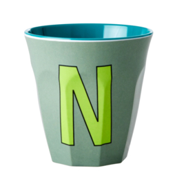 Melamine alfabet beker Letter N | Rice