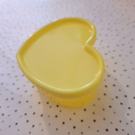 Bakje geel geel Hartje met deksel - Rice