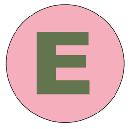 Letter E Onderzetter - LabelR
