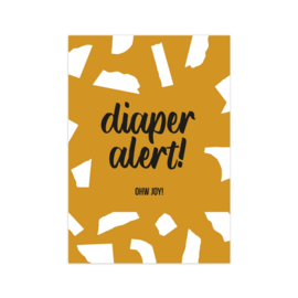 Postkaart Diaper alert