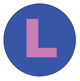 Letter L Onderzetter - LabelR