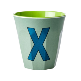 Melamine alfabet beker Letter X | Rice