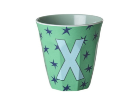 Melamine alfabet beker letter X - Rice