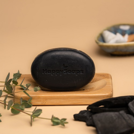 Gezichtsreiniger bar Houtskool & Sandalwood - Happy Soaps
