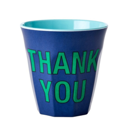 Melamine beker Thank You Blauw