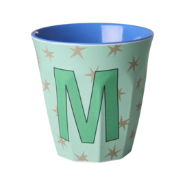 Melamine alfabet beker letter M - Rice