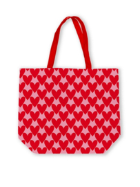 Canvas shopper hartjes