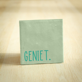 Tegeltje Geniet - Lichtgroen