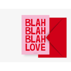 Postkaart - Blah blah blah Love