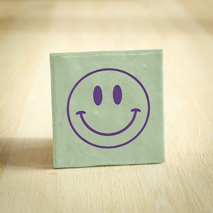 Tegeltje Smiley - Lichtgroen