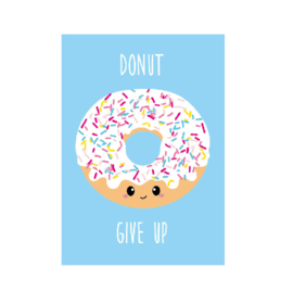 Postkaart Donut give up