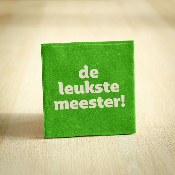 Tegeltje De leukste meester! - Groen