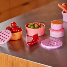 Set van 4 lunchboxen Hartjes - Rice