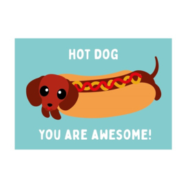 Postkaart Hot dog