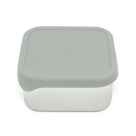 Snackbox RVS met siliconen deksel | Sage Groen
