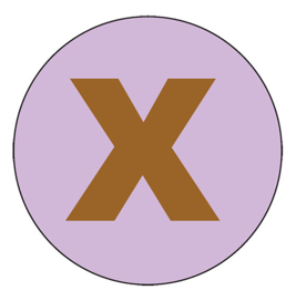 Letter X Onderzetter - LabelR
