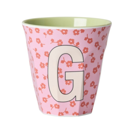 Melamine alfabet beker letter G - Rice