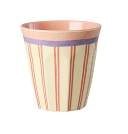 Melamine beker Stripy Love - Rice