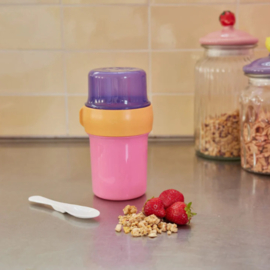 Take away food container met lepel Roze - Rice