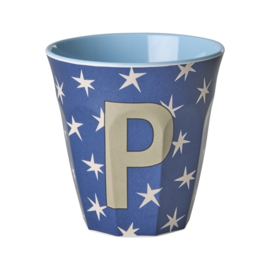 Melamine alfabet beker letter P - Rice
