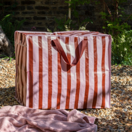 Big shopper Pink with brown stripes - Rex London