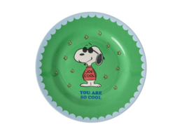 Melamine Rond bord Green Snoopy print - Rice